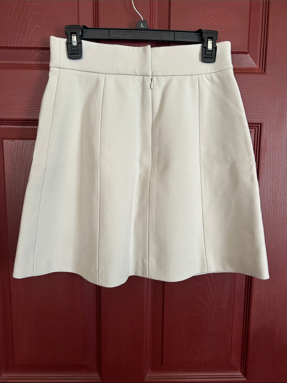 Halston Heritage Cream Mini A-Line Skirt - Picture 2 of 4